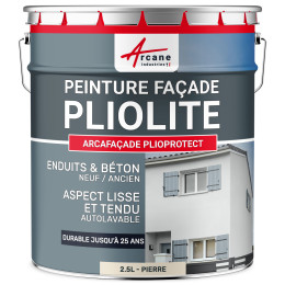 Peinture façade ton pierre pliolite façade et crépi - ARCAFAÇADE | Maison Etanche