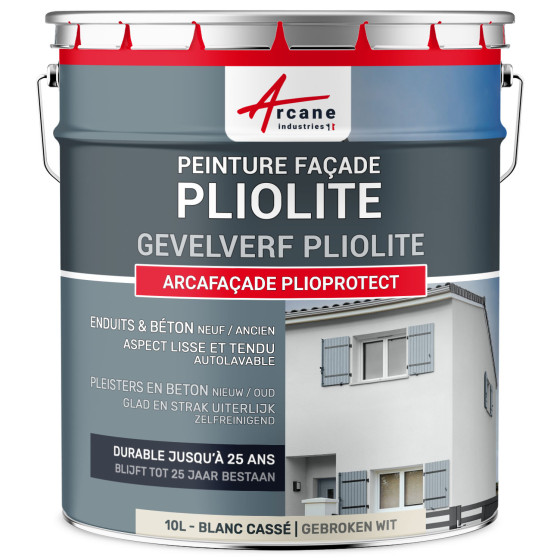 Pliolite Verf - ARCAFAÇADE PLIOPROTECT - 10 L (+ of - 80 m² in 1 laag)