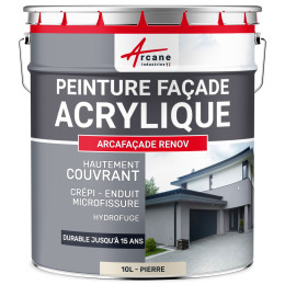 Peinture façade ton pierre Acrylique pour crépi - ARCAFAÇADE RENOV | Maison Etanche