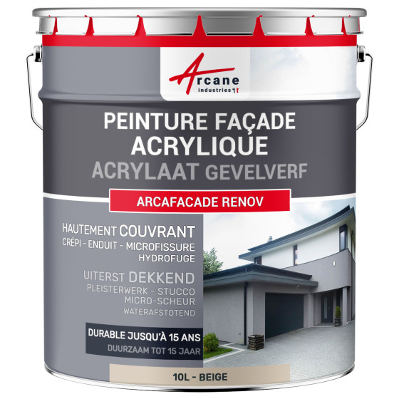 Acrylverf voor Gevelpleister - ARCAFAÇADE RENOV - 10 L (+ of - 60 m² in 1 laag)