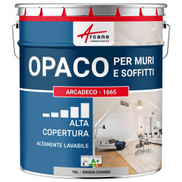 Pittura acrilica opaca Grigia :  ARCADECO - 1665 2.5 L - Grigio chiaro - RAL 7035