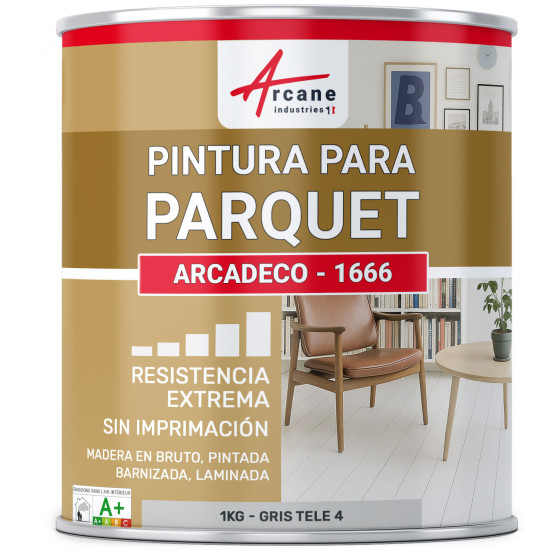Pintura para parquet : ARCADECO - 1666 1 kg - Gris tele 4 - RAL 7047