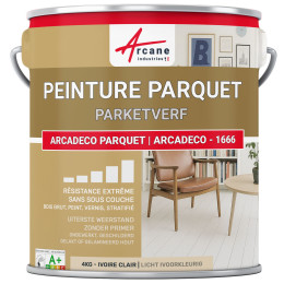 Verf voor houten parket. laminaatvloer: ARCADÉCO - 1666 4 kg - Licht ivoorkleurig- RAL 1015