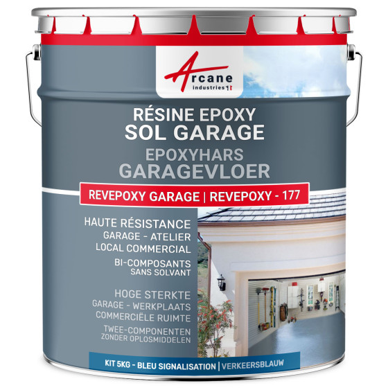 REVEPOXY -177/ Epoxy vloerverf 5 kg 16 m²  - Verkeersblauw - RAL 5017