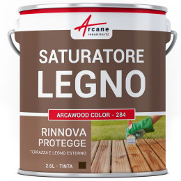 ARCAWOOD COLOR - 284 2.5 L (fino a 12.5 m²) Rovere Scuro Tinta Marrone