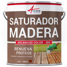 Saturador para terraza de madera natural ARCABOIS SB 2.5 L (hasta 12.5 m²) Caoba Tinte Rojo