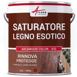 Saturatore per Legno Esotico - ARCAWOOD COLOR - 932 2.5 L (fino a 12.5 m²) Mogano - Tinta Rossa