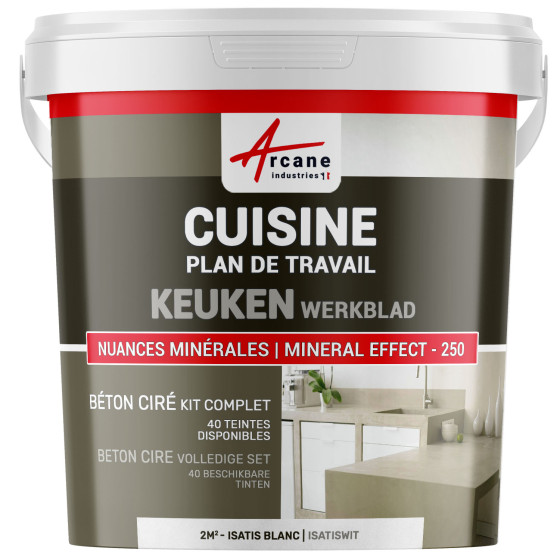 Beton cire Keuken Werkblad Achterwand Isatiswit - 2 m²