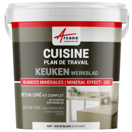 Beton cire Keuken Werkblad Achterwand Isatiswit - 10 m²