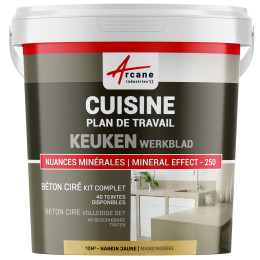 Beton cire Keuken Werkblad Achterwand Nankinggeel - 10 m²