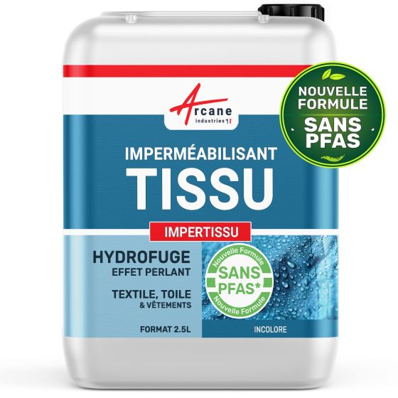 Impermeabilisant Tissus Textile : IMPERTISSU - Transparent - 2.5 L (jusqu'à 25 m²)
