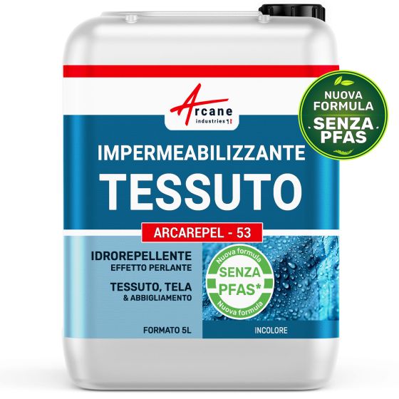 Idrorepellente per tessuti e tessili: ARCAREPEL - 53 - Trasparente - 5 L (fino a 50 m²)