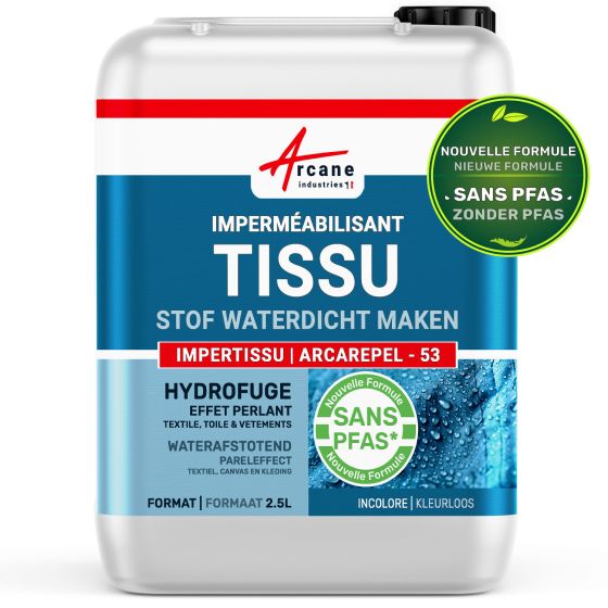 Waterdichtmakend middel voor Stoffen Textiel: ARCAREPEL -53 - Transparant - 2.5 L (tot 25 m²)