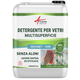 Detergente per vetri e specchi: ARCANET - 1698 - Trasparente - 5 L