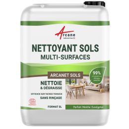 Nettoyant sol professionnel et naturel pour tous types de sol - ARCANET Sol - Certifié ECOCERT - 5 L