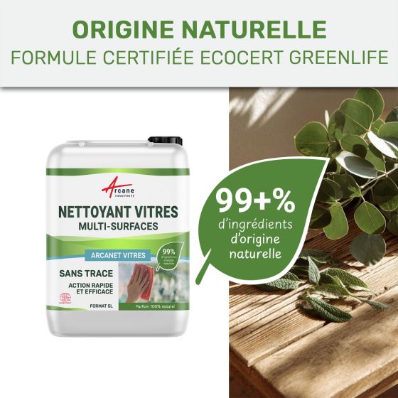 Nettoyant vitre naturel : ARCANET vitres - Certifié ECOCERT