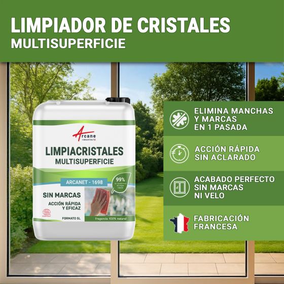 Limpiador de cristales natural: Arcanet - 1698 - Certificado ECOCERT
