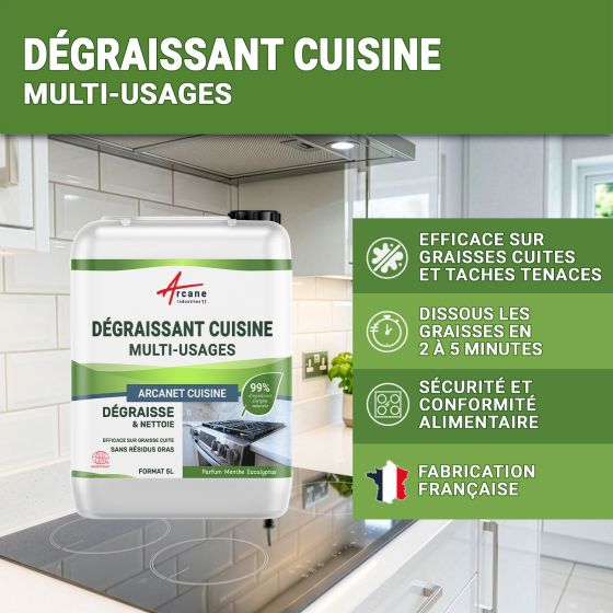 Nettoyant dégraissant pour cuisine naturel : ARCANET Cuisine - Certifié ECOCERT