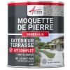 Kit Moquette de Pierre Extérieur - Terrasse & Allée (Granulats Marbre + Résine PU UV) : MINERALIA