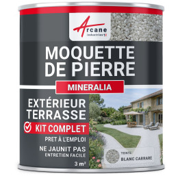 Kit Moquette de Pierre Extérieur _ Blanc Carrare_3 m²