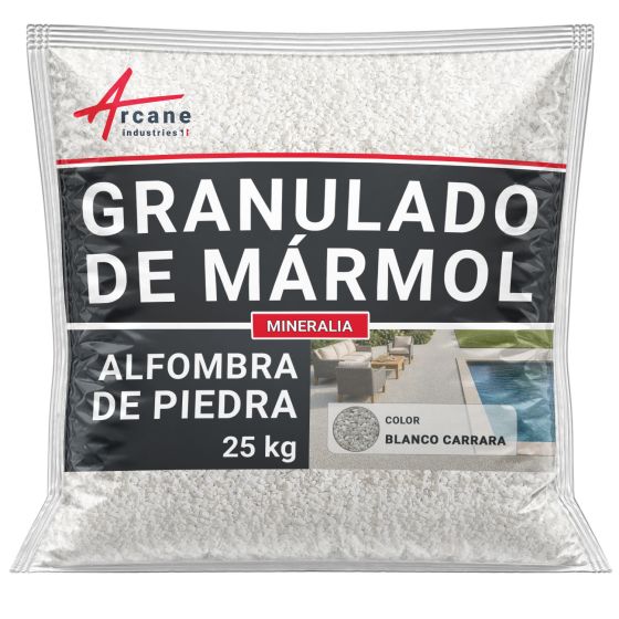 Granuli per tappeto di pietra Blanc Carrare 25 kg (jusqu'à 1