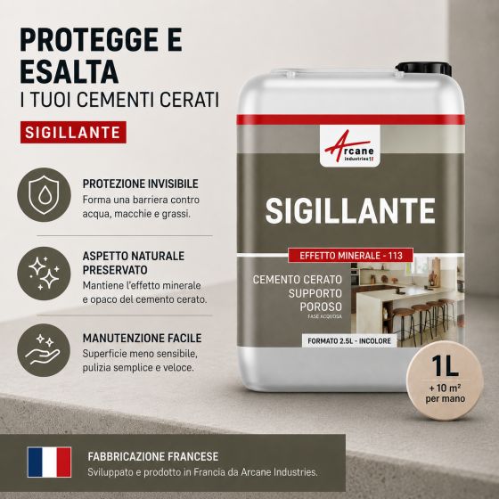 Sigillante per cemento, prima dell' applicazione della vernice