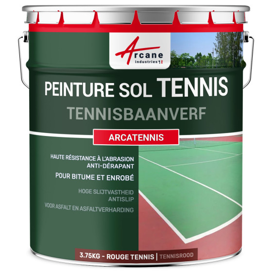 Antislip verf voor tennisbaan - ARCATENNIS Tennisrood - 3.75 kg