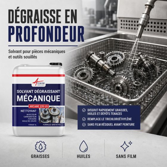 DÉGRAISSANT PIÈCES MÉCANIQUES - Solvant dégraissage Mécanique Nettoyant injecteur carburateur Fontaine graisse huile de coupe