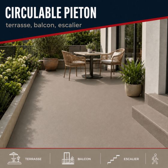 Peinture d'étanchéité pour terrasse - Revêtement extérieur à base de résine : ARCATERRASSE