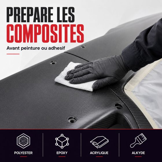SOLVANT RÉSINE POLYESTER - Nettoyant résine polyester synthétique naturelle Gel coat Substitut acétone Collage élastomère