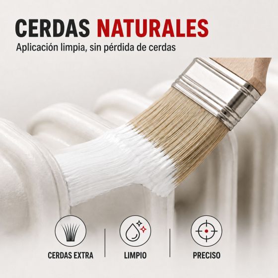 Brocha para radiador y calefacción de hierro fundido