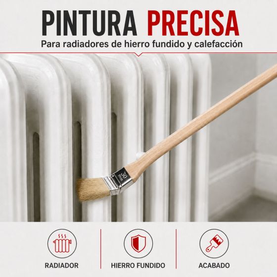 Brocha para radiador y calefacción de hierro fundido