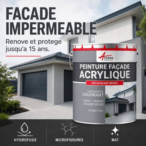 Peinture Façade Acrylique pour Crépi - ARCAFAÇADE RENOV