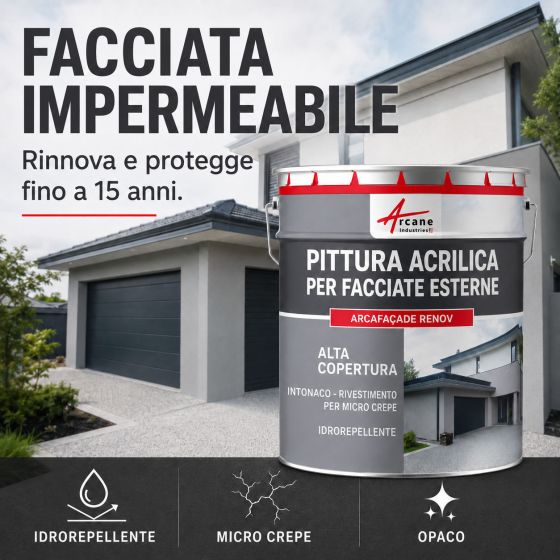 Pittura acrilica per esterni: per facciate esterne e stucco - ARCAFAÇADE RENOV