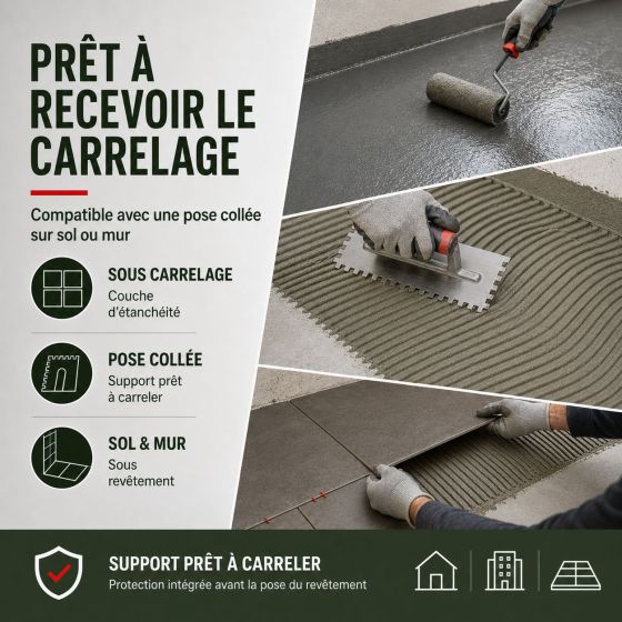 Enduit d'imperméabilisation sous carrelage : ARCACIM S2
