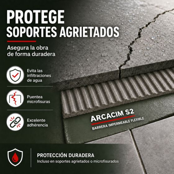 Mortero de impermeabilización bajo baldosas: ARCACIM S2