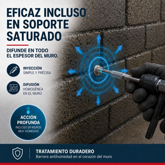 Tratamiento antihumedad para paredes húmedas, Barrera impermeable ARCAFLUID - 14