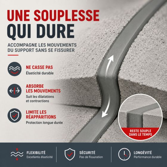 Mortier joint souple pour traitement de fissure : ARCAFLEX