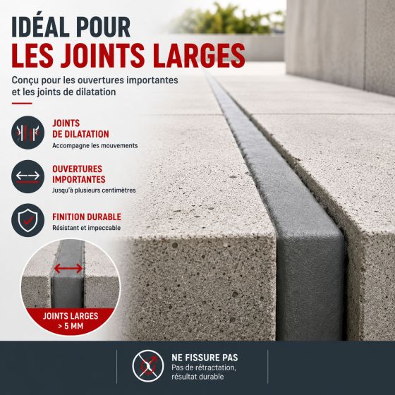 Mortier joint souple pour traitement de fissure : ARCAFLEX