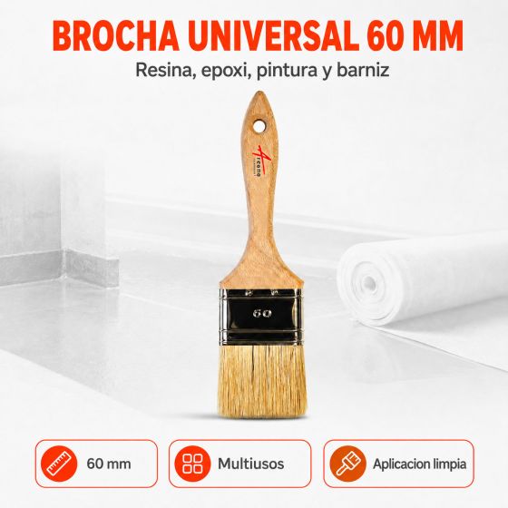 Pincel para aplicación de resina impermeabilizante, epoxi, barniz, pintura