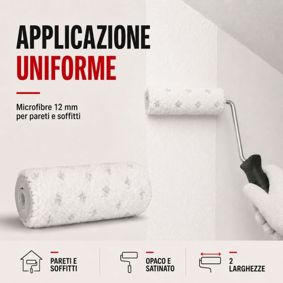 Rullo in microfibra da 12 mm