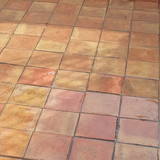 Waterdichtingskit voor betegeld terras: Waterdichtingshars, vernis, beloopbare afwerkingshars: KIT ARCACLEAR TERRAS