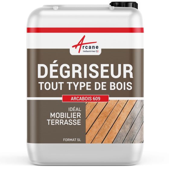 Dégriseur bois - Dégrisant pour terrasse et bois extérieur - ARCABOIS 609 5L