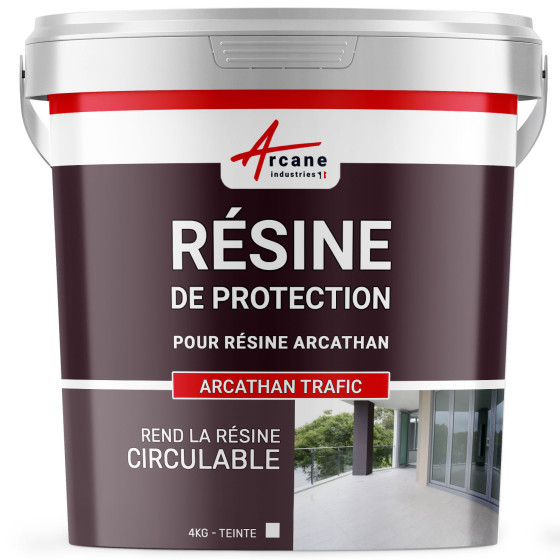 Résine de finition circulable poluyréthane toit plat et toit terrasse: ARCATHAN TRAFIC-4Kg-Blanc-Couleur / Aspect Résine de finition circulable poluyréthane toit plat et toit terrasse: ARCATHAN TRAFIC-4Kg-Blanc-Couleur / Aspect