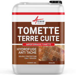Hydrofuge tomette imperméabilisant sol en terre cuite anti-tâche: IMPERTERRASSE TOMETTE-20L-Incolore-Couleur / Aspect
