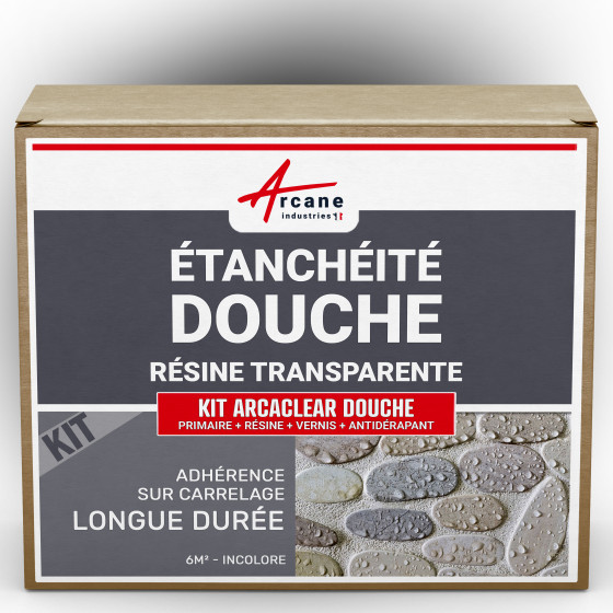 Kit étanchéité douche et salle de bain transparente : KIT ARCACLEAR DOUCHE-Transparent-Couleur / Aspect Kit étanchéité douche et salle de bain transparente : KIT ARCACLEAR DOUCHE-Transparent-Couleur / Aspect
