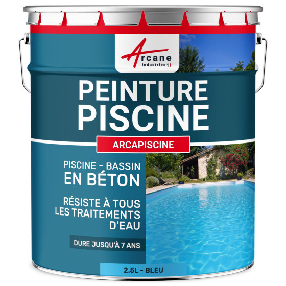 Peinture piscine béton - ARCAPISCINE-2-5L-Bleu-Aspect / Couleur Peinture piscine béton - ARCAPISCINE-2-5L-Bleu-Aspect / Couleur