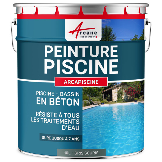 Peinture piscine béton  - ARCAPISCINE-10L-Gris-souris-ral-7005-Aspect / Couleur