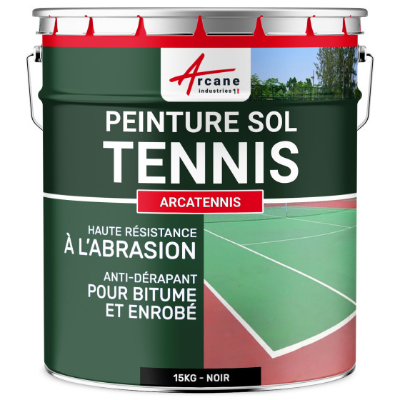 Peinture pour court de tennis anti dérapant - ARCATENNIS-15Kg-Noir-Aspect / Couleur Peinture pour court de tennis anti dérapant - ARCATENNIS-15Kg-Noir-Aspect / Couleur