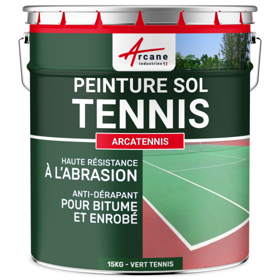 Peinture pour court de tennis anti dérapant - ARCATENNIS-15Kg-Vert-tennis-Aspect / Couleur